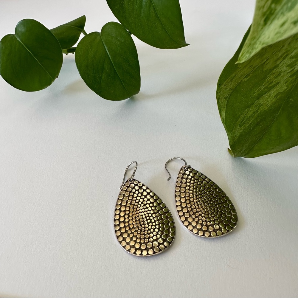 Anna Beck Classic Teardrop Earrings in Gold/Silver